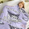 Kuromi Cartoon Blanket Custom Kawaii Fluffy Modern Winter Plush Furry Children Printed Reactive Printing And Throws