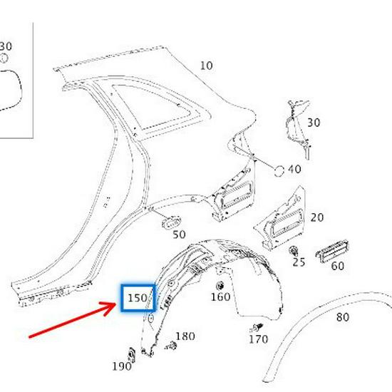 Rear Inner Lining for Mercedes-Benz GLC W253 (2536900530, 2536900630)