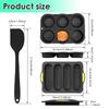 2Pcs Silicone Baking Tray Hamburger Bun Mold French Bread Pan Non-stick Baking Plate for Bread Mold Kitchen Cooking Baking Tool