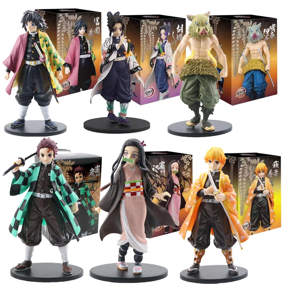 Figurka Anime Kamado Tanjirou Nezuko Pogromca Demonów Figurka Figurki Akcji Model PVC Zabawki Figurka Zenitsu Inosuke Kimetsu No Yaiba