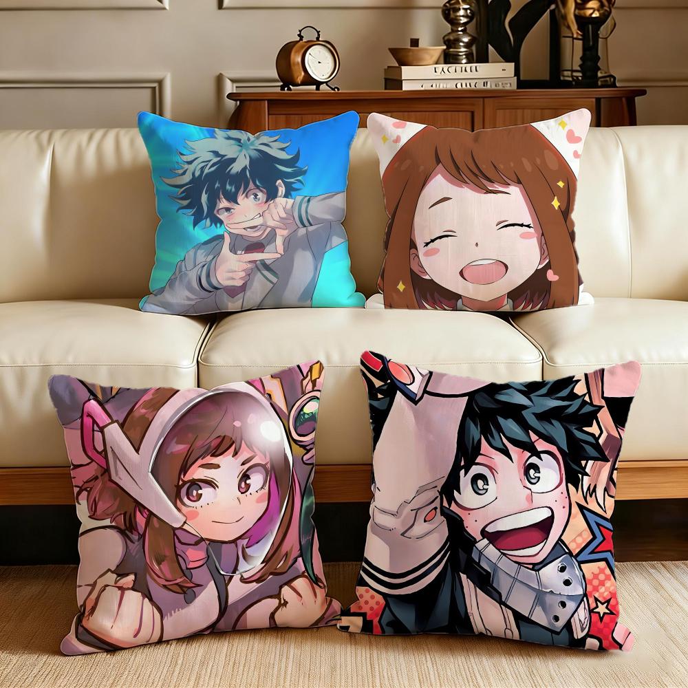 Heroic My Hero Academia Cushion Cover Cushion Cover Set 4Pcs 50x50 45x45 40x40 Pillowcase Decorative Sofa Home Decor