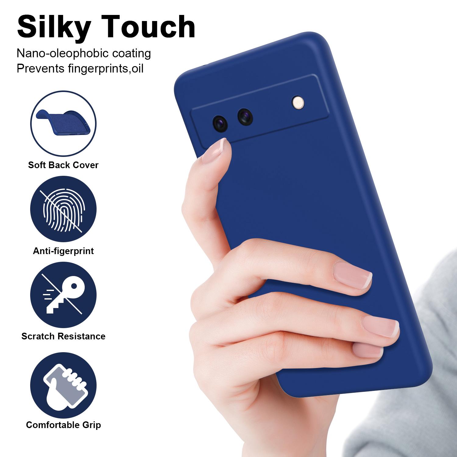 

For Google Pixel 8a Case Anti-Scratch TPU Phone Cover 2.2mm Thickness Black
