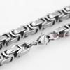 Trendy Style Mens Necklace 5 /6 /8mm Wide Silver Color Stainless Steel Byzantine Box Chain Vintage Jewelry