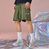 Li Ning Sports Basketball Series Logo Bestickte Lässige Shorts Herrenshorts Grün AKSR737-2
