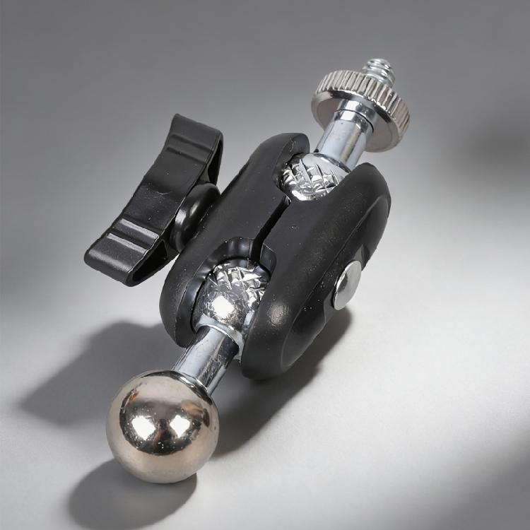 2Pcs Adjustable 17.4mm Ball Heads 1/4"-20 UNCs Male Thread Quick Lock Mechanism for Camera Accessories and Tablet Mounts