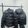 Herren Oversized Kapuzen-Baumwoll-Pufferjacke Mit Besticktem Streetwear Wintermantel