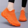 Fashion Women's Red Knit Socks Shoes Breathable Mesh Lightweight Non-slip Flat Shoes Women Outdoors Comfort Sport Shoes Ladies Sneakers
