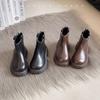 Girls Boots Autumn and Winter New Thermal Short Boots Foreign Leather Boots Thin Velvet Martin Boots Versatile Princess Boots British Style