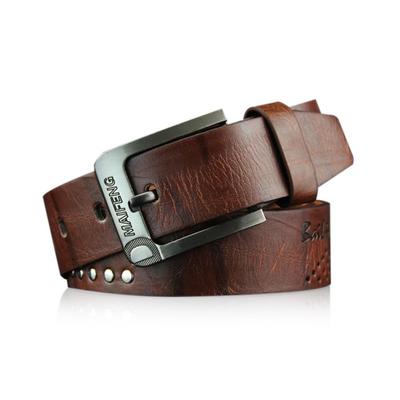 Allround Vintage Lässiger Herren Gürtel Hochwertiger Ledergürtel Hosenbänder Dornschließe Bund