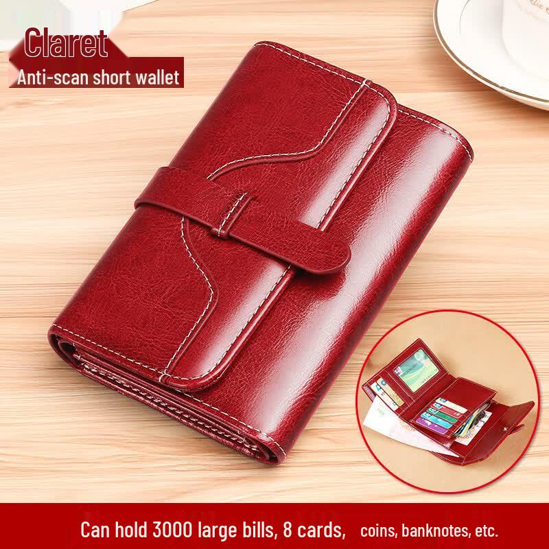 GERUOLA Women s Soft Leather Trifold Wallet