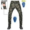 Mens Motorcycle Riding Pants With Multiple Pockets Camo Abrasion-Resistant Cotton Blend Protective Gear Street