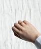 Alleun Silver 925 Layered Silver Thread Ring Knee Friendship