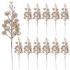 12Pcs Xmas Glitter Fake Berry Stems Realistic Artificial Christmas Tree Picks Wreath Decorations Holiday Crafts
