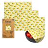 3pcs/Set Reusable Beeswax Wrap Paper Natural Food Wrapping Paper Fresh Keeping Cloth  Sandwich