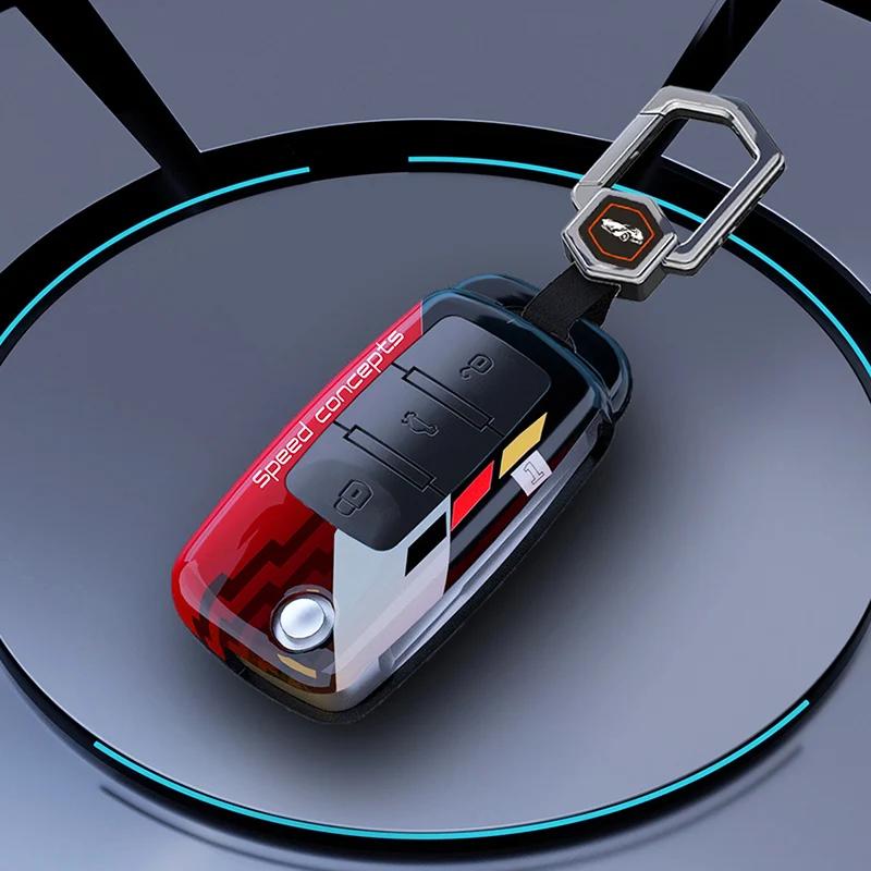Ochronne Etui na Kluczyk Samochodowy Do Volkswagen Polo Passat B5 Golf 4 5 6 Mk5 Mk6 Eos Bora Beetle Tsi Nowe Etui Pokrowiec z Włókna Węglowego ABS