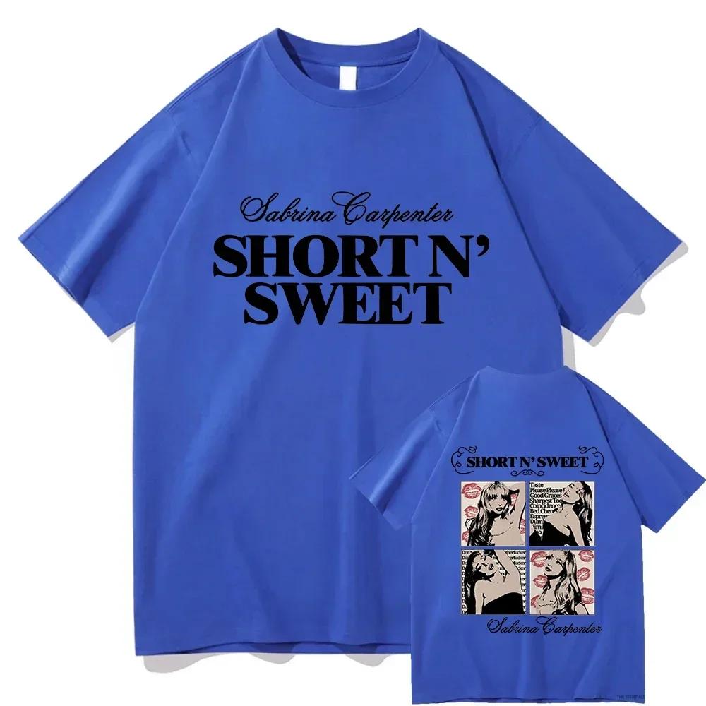 Front and back Y2K style printed album T-shirts for men and women Harajuku retro neutral cotton pattern T-shirts Kawaii clothes