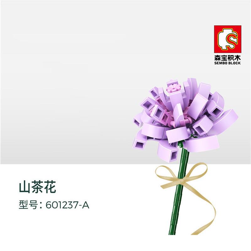 Sembo Blocks MOC Beautiful Flower Bouquet Roses Tulips Model Building Bricks Kids Present Valentine's Day Birthday Girls Gift