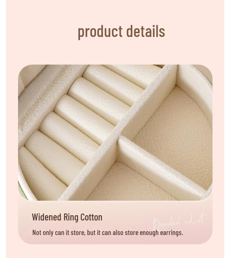 Portable Jewelry Storage Box for Necklaces, Rings, Studs, and Earrings