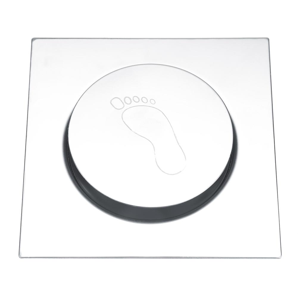 Stainless Steel Pedal Bounce Type Floor Drain for Bathroom Washroom Garage Basement