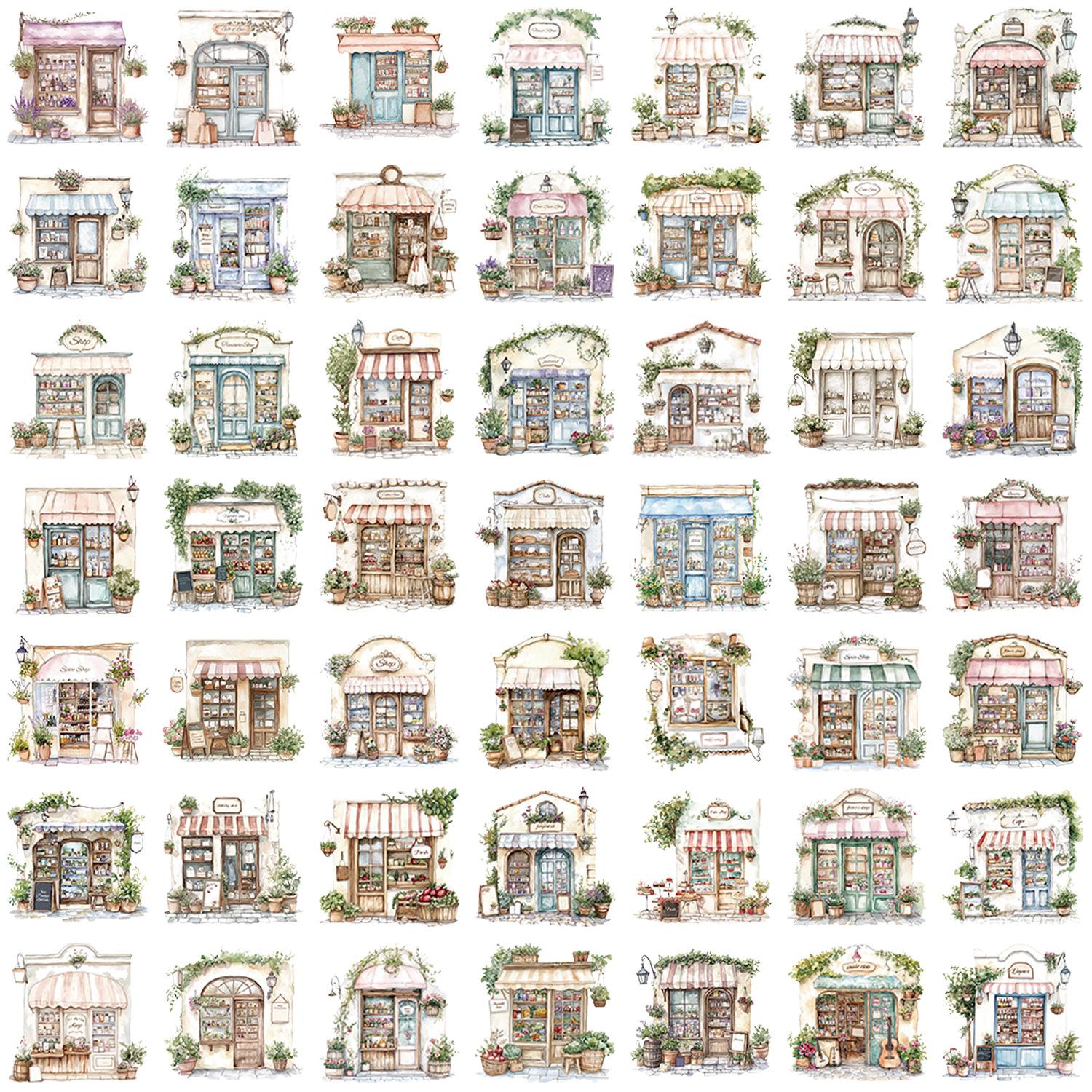 

50 Прозрачных Акварельных Наклеек для Магазина Водонепроницаемый Прозрачный ПЭТ Декоративный Гитарный Блокнот для Ручной Записи