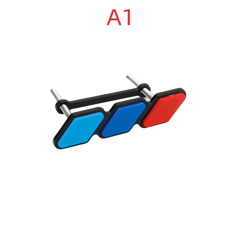 ABS TRD Car Three-color National flag Grille Emblem Mesh Slotted Grill Auto Badge Accessories A1