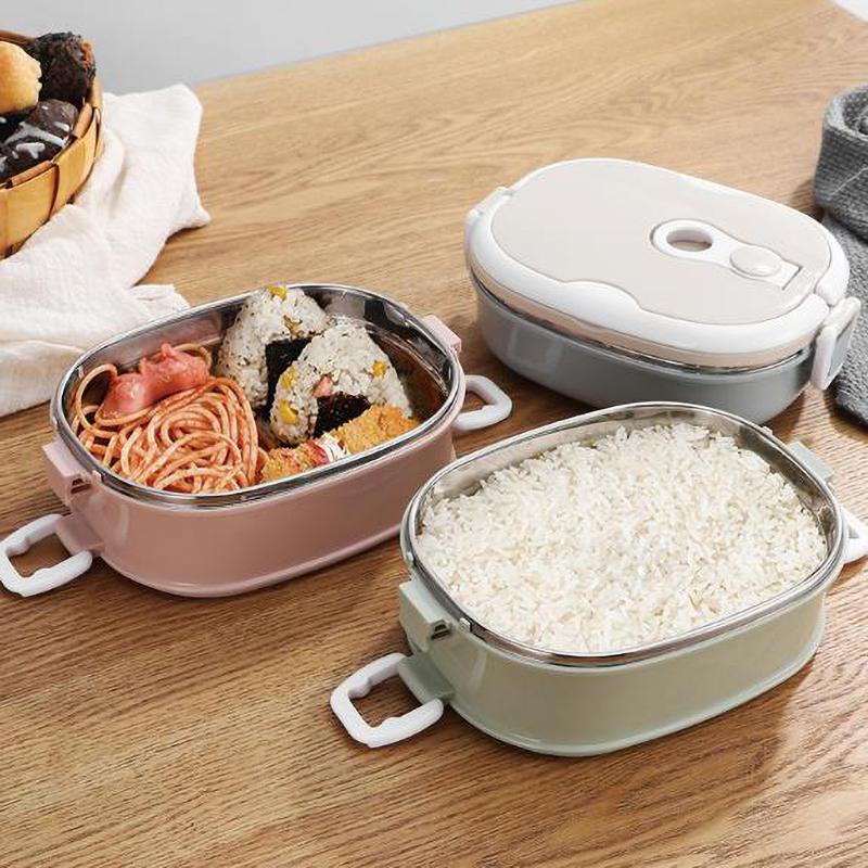 Box Stainless Steel Insulated Thermal Food Container Box Student Children Work
