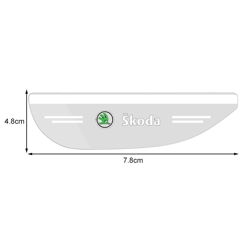2Pcs Car Rear View Mirror Sticker Rain Eyebrow Auto Side Mirror RainProof Cover For Skoda Octavia Superb Rapid Kodiaq Karoq Fabia Kamiq Roomster