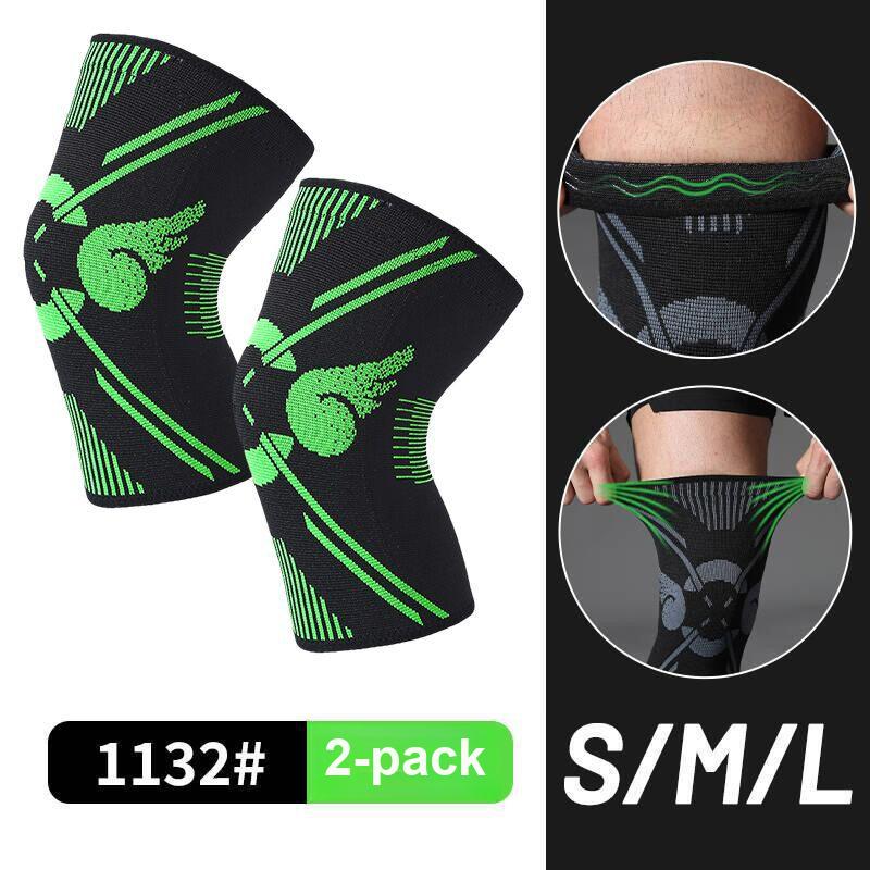 Knitted Sports Knee Pad High Elastic Breathable Compression Support for Basketball Running Fitness Cycling