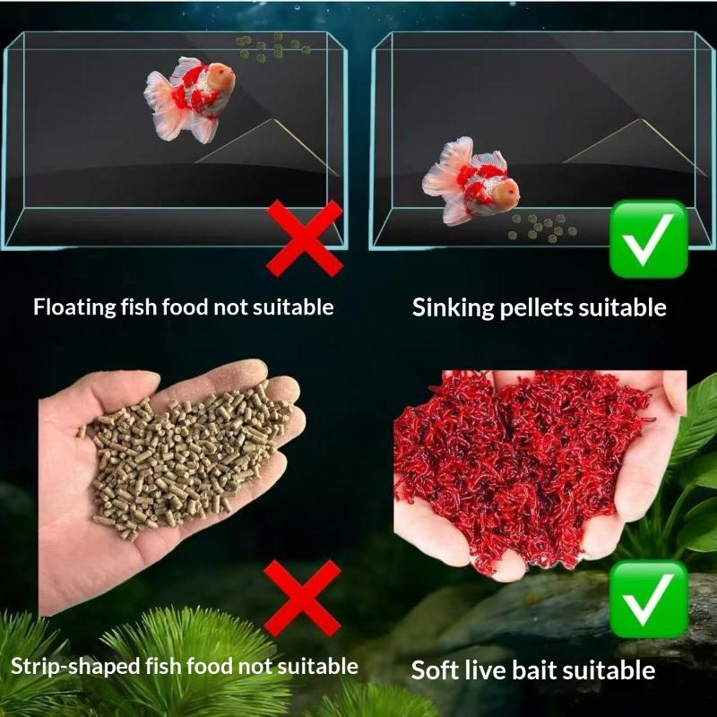 Präziser Fisch-Schnuller-Futterspender Fixpunkt Aquarium Futterwerkzeug Kein trübes Wasser Fischfutterspender für kleines Aquarium