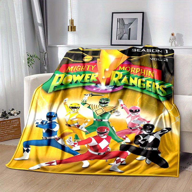 1pc, Mighty Morphin Power Rangers Home Decor Throw Blanket, Perfect for Couch, Bed, Travel, Camping, Car, Beach, Office Nap, Soft Coverlet Gift IdeaA0