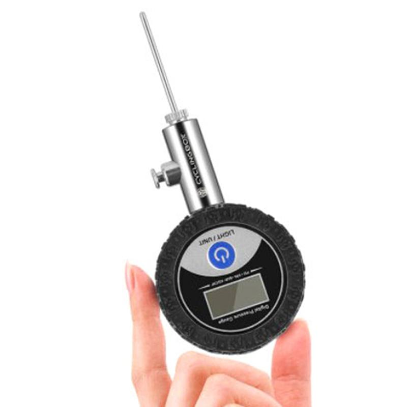 Ball Pressure Gauge Digital Display Barometer 0-1.4Bar With Rubber Protective Cover For Football Basketball Volleyball