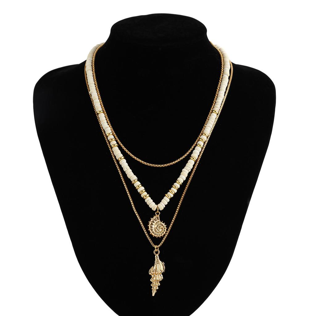 Men Beach Coconut Shell Seashell Necklace Hip Hop Unique Layered Choker Chain Accessories