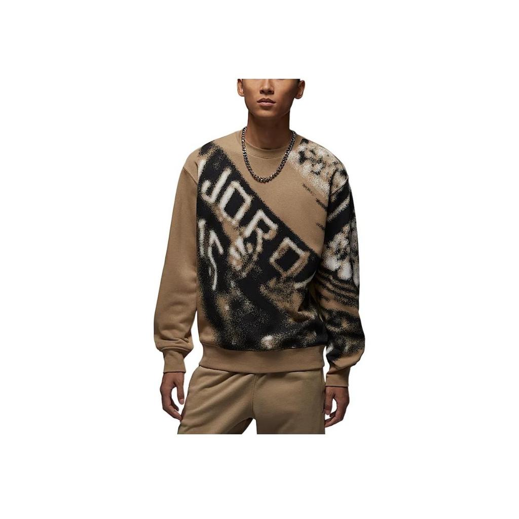 Jordan Mvp Fw24 Allover Print Crewneck Fleece Sweatshirt Men Sweatshirts Desert-Camouflage HF9314-257