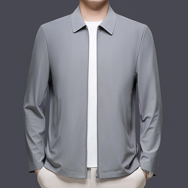 2026 Spring Men's Business Casual Lapel Jacket – Lightweight Sun Protection for Middle-Aged Men