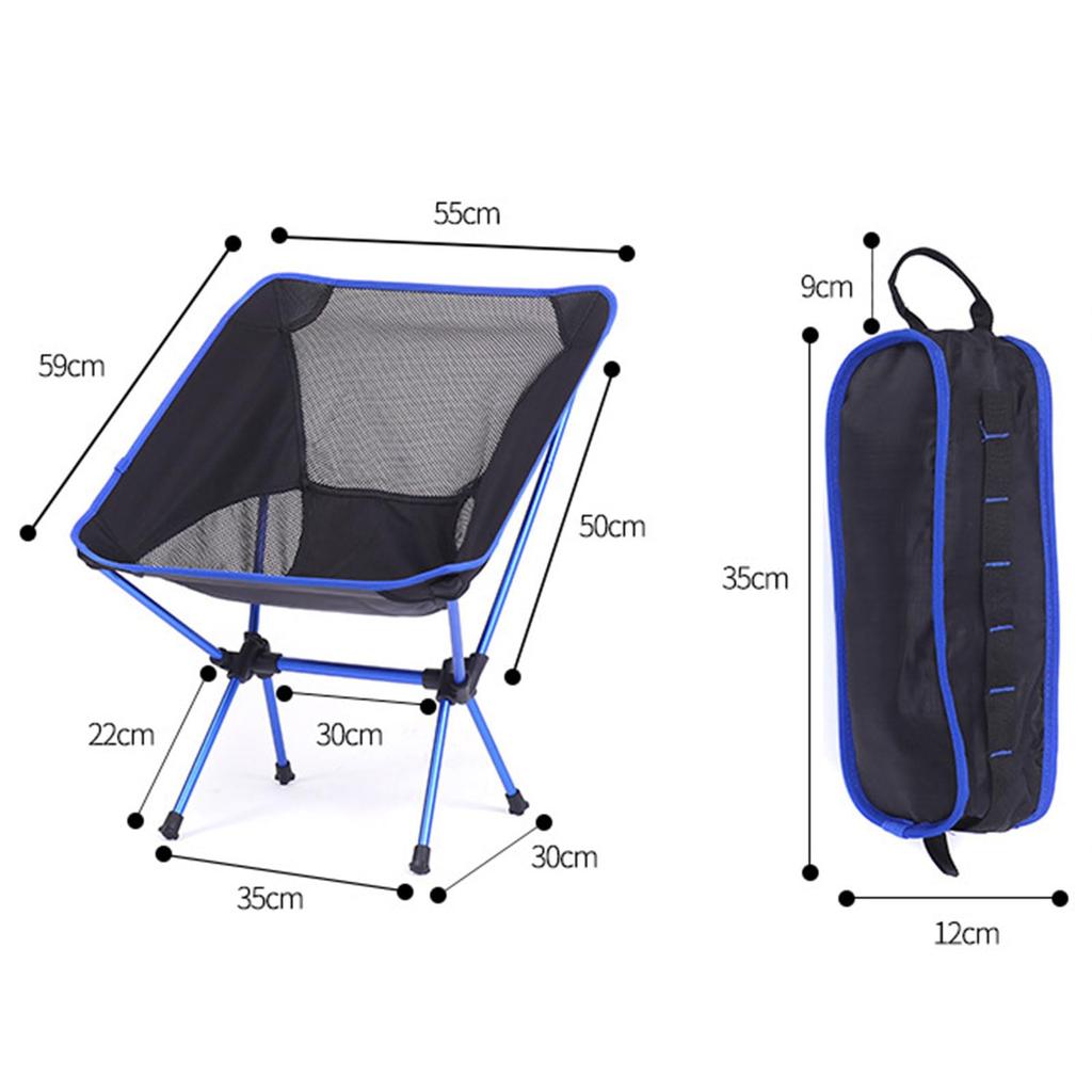 HZT Folding Chair for Outdoor Compact and Made of 600D Oxford Cloth and Nylon 140kg Load Low Easy Foot Cover Perfect for Music Fishing and Any Other