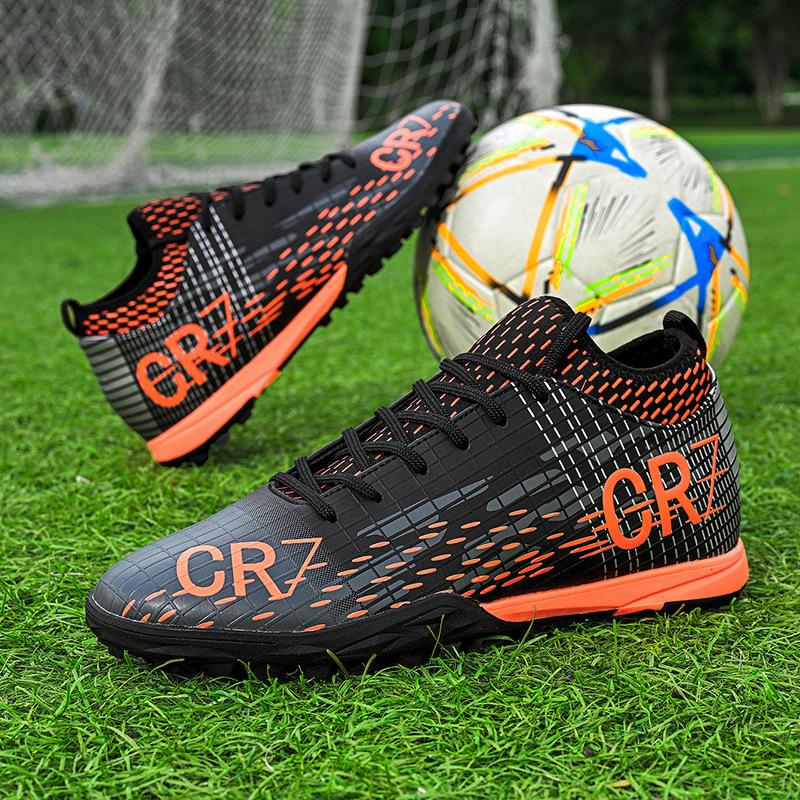 2025 New C Luo Low-top Student Football Shoes Long Nails AG Broken Nails TF Youth Professional Training Competition Shoes