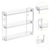 3 Tiers Acrylic Nail Polish Wall Rack Versatile Accessory Simple Assembly Transparent Essential Oils