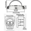 Round Pocket Door Lock, With 3 Keys, 304 Stainless Steel, For Bedroom, Kitchen, Bathroom, Laundry Room - RIpj