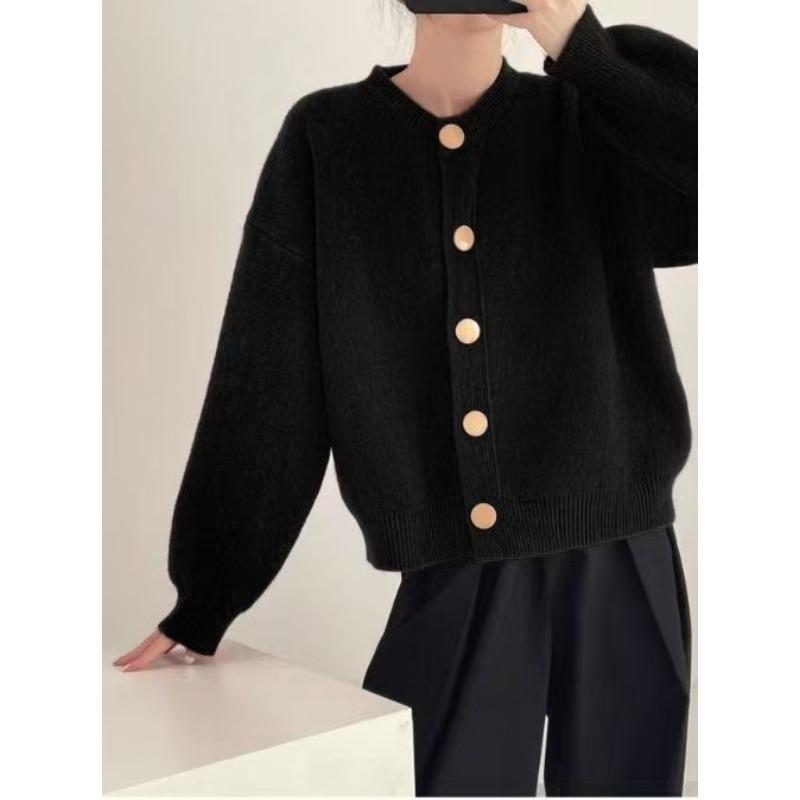 TIFICY Women's Fashion Casual Fall Winter Solid Color Print Long Sleeve O-Neck Sweaters
