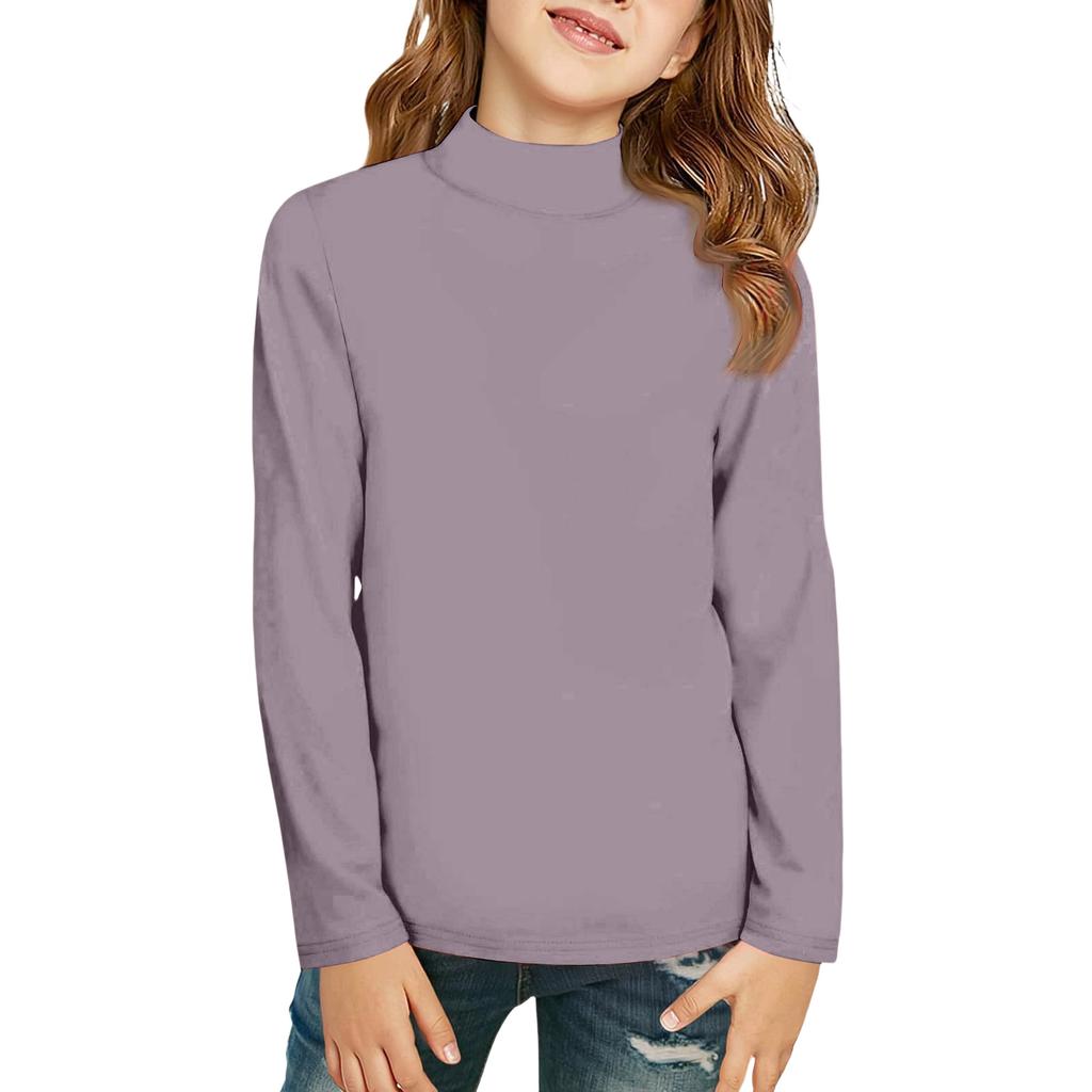 Boy And Girls Color Long Sleeved T-shirt Round Neck Color T-shirt