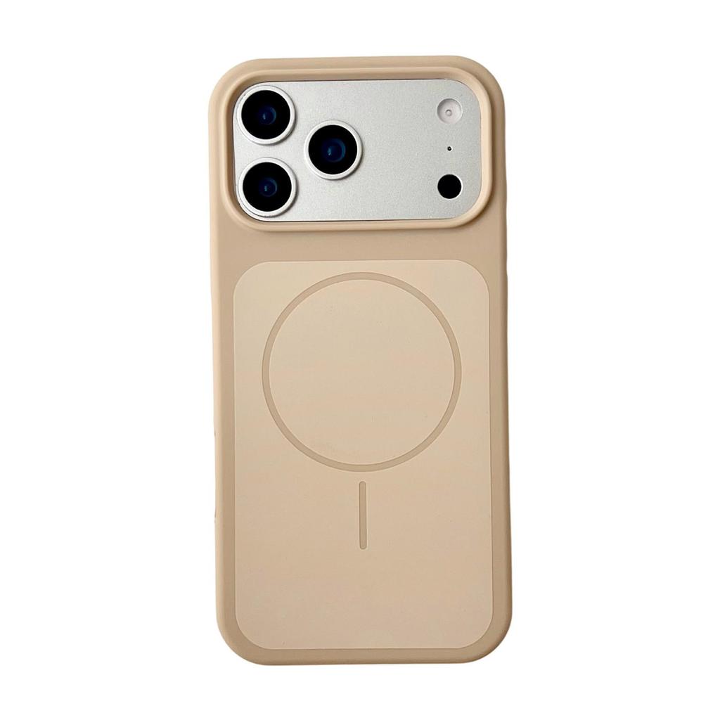 Dual-Color Liquid Silicone Magnetic Case for iPhone 17 Pro Max, Drop-Proof with Full Coverage and Contrasting Colors.