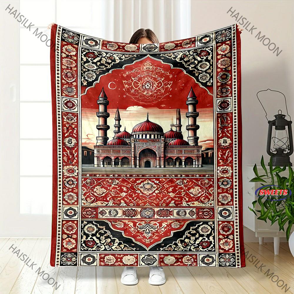 Neu eingetroffen! Islamische Geschenke Muslimische Gebets-Reise-Gebetsdecke Schlafzimmer Sofa Vier-Jahreszeiten-Schaldecke Tolles Geschenk für Freunde