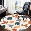 1pc Autumn Leaves Office Round Area Rug,  Mat Suitable For Office, Under Office Chairs Bedroom Living Room Home Decor, Room Deco