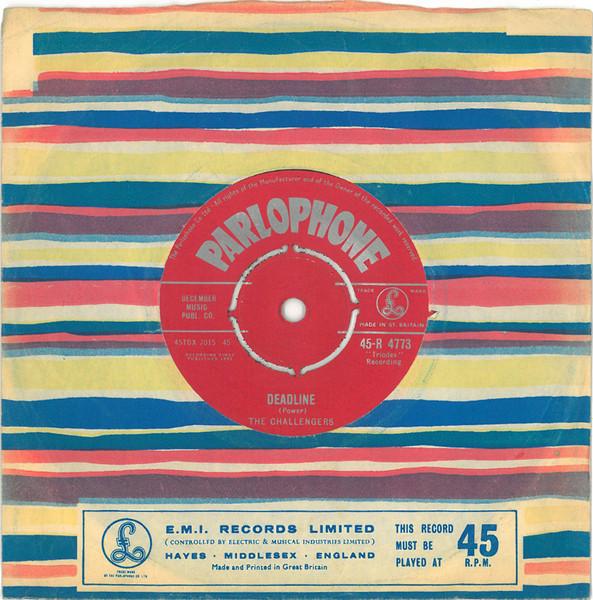 

7inch Record CHALLENGERS - Deadline 45R4773 Parlophone 1961 UK Rock Used