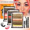 Diy Segmented Messy Exaggerated Colored Hair Mixed D-Roll Eyelashes Halloween Eyelash Set