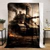 Steampunk Armored Tank Adventure Print Blanket Soft and Cozy Perfect for the Living Room Bed Sofa or a Nap,gift