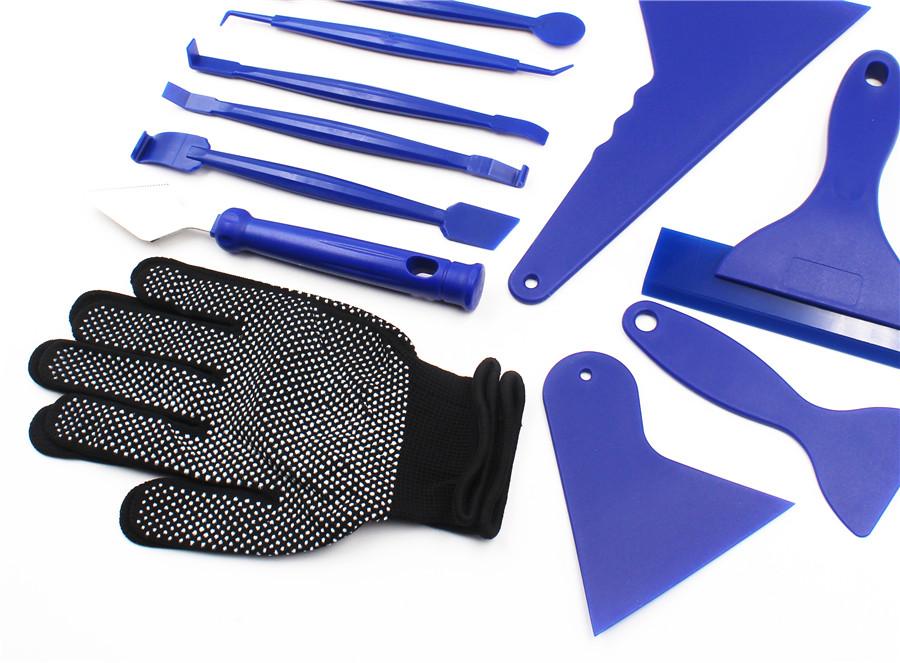 13PCS Car Window Film Tint Tool Car Gloves Vinyl Wrap Film Squeegee Scraper Tool