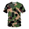Sommer neues Camouflage Rundhals-T-Shirt 3D Digitaldruck, lockeres lässiges Herren-Kurzarm-T-Shirt Direktverkauf ab Werk