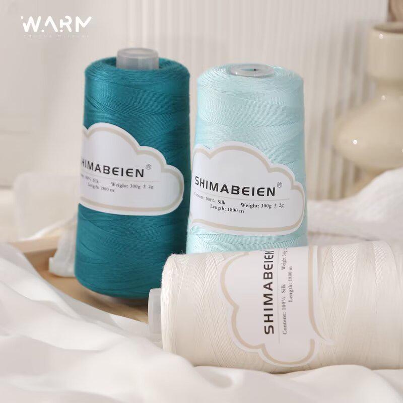 Silk Thread No. 7 - 300g Spool for Crochet, Skin-Friendly for Baby Sweaters and Embroidery.