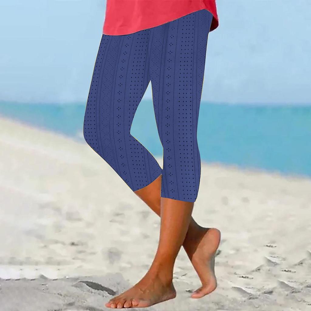 Women’s -Colored Simpled - Lock Bottoming Yoga Pants, Wearable As Outer Cropped Trousers